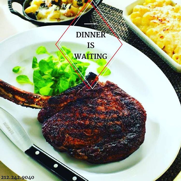 Rib Eye Steak with Sides of Mac and Cheese